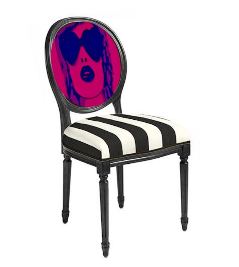 Pop Art Chairs Bright Colors Customizable Sold Individually Etsy