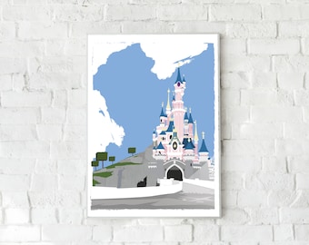 Disney Souvenir | Disneyland Paris | Sleeping Beauty's Castle Wall Art