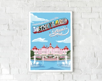 Disney Souvenir | Disneyland Paris Hotel inspired Wall Art -  Poster