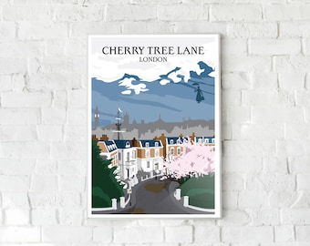 Disney Souvenir | Cherry Tree Lane | Mary Poppins inspired Wall Art -  Poster