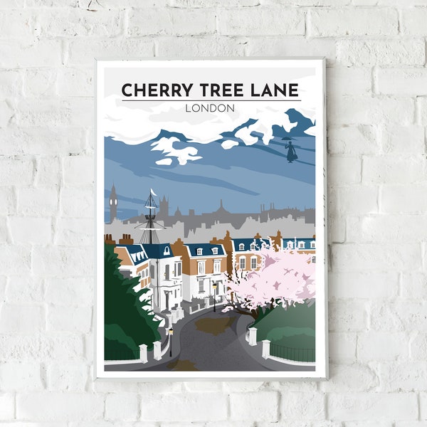 Cherry Tree Lane | Mary Poppins inspired print -  Poster