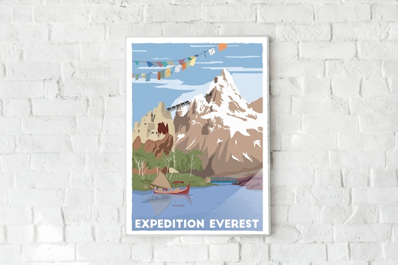 Disney Souvenir |Expedition Everest | Animal Kingdom inspired Wall Art | Poster