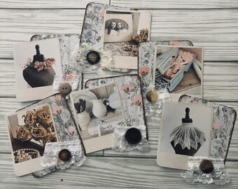 Paper embellishments for journals, junk journaling, happy mail, journal tuck spots