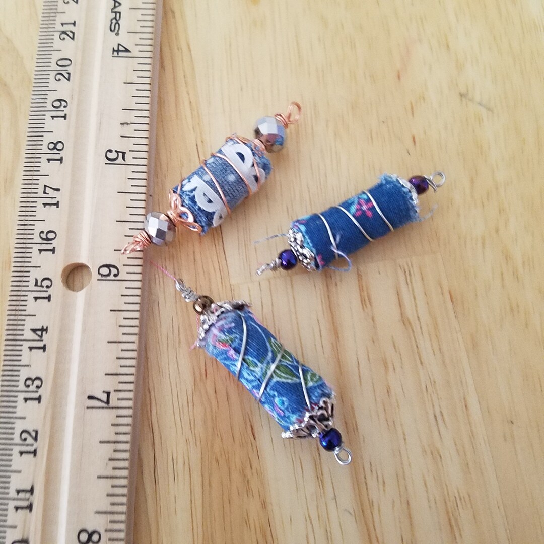Handmade Fabric Beads Boho Style Beads for Journals Beads Etsy