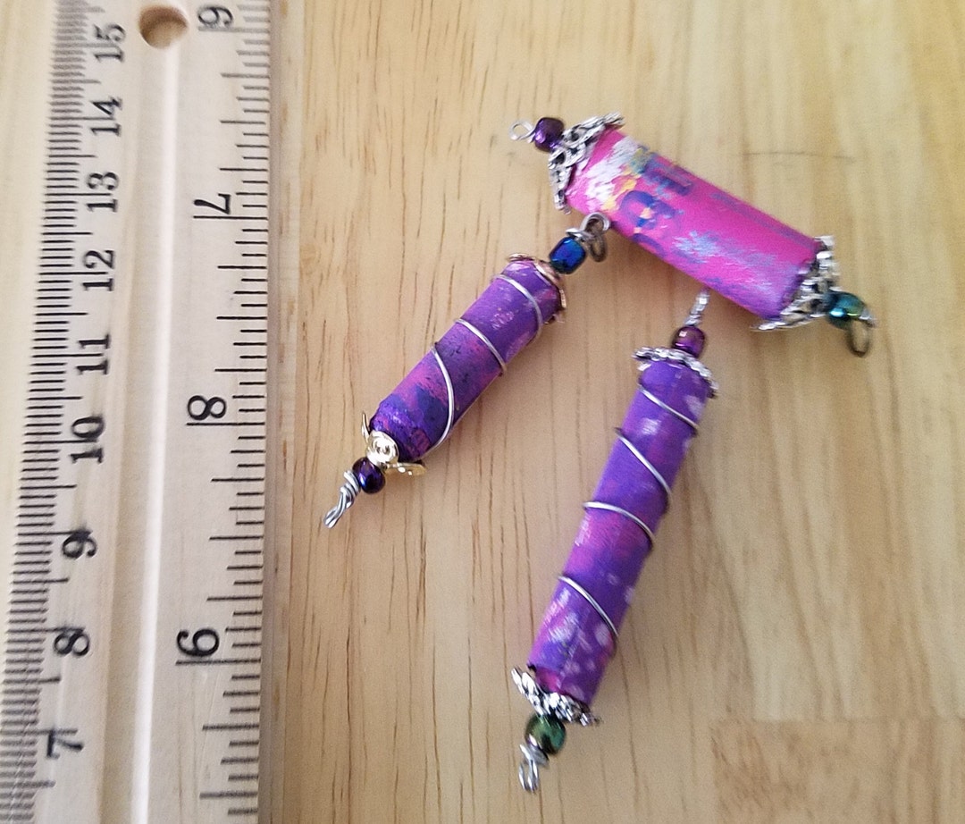 Handmade Fabric Beads Boho Style Beads for Journals Beads Etsy Italia