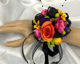 Colorful Wrist Corsage or Boutonniere