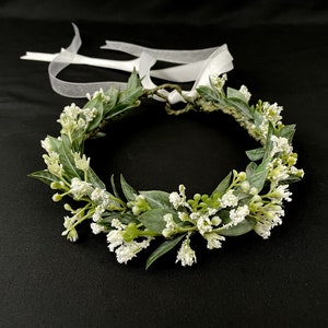 Baby&#39;s Breath Flowergirl or Bridal Crown