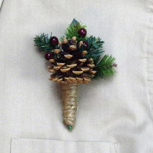 Pinecone Boutonniere
