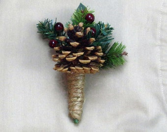 Pinecone Boutonniere