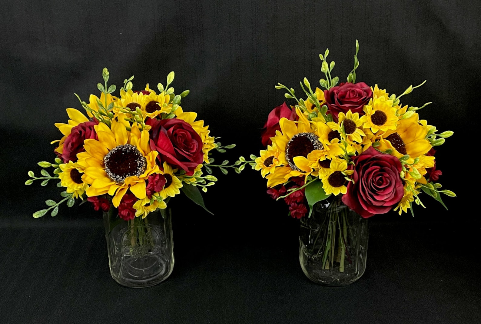 Sunflower and Red Rose Wedding Floral Etsy
