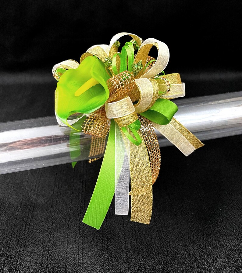Lime Green Wrist Corsage or Boutonniere for Prom Etsy