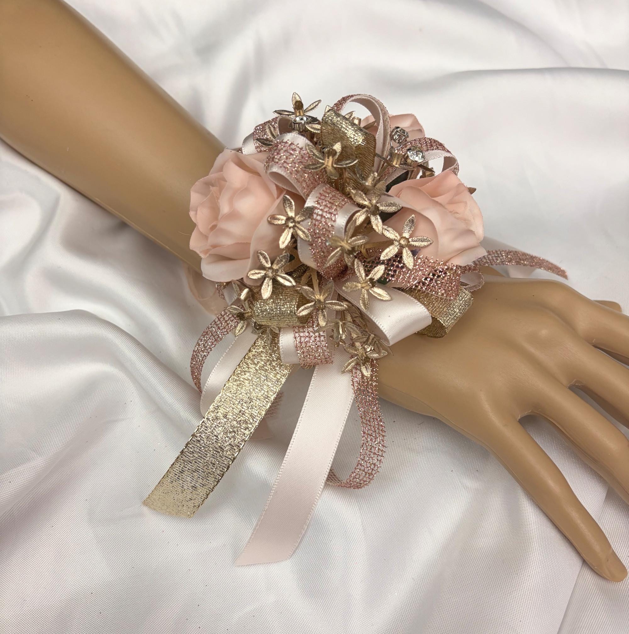 Rose Gold Corsage - Etsy Rose Gold Corsage - Etsy
