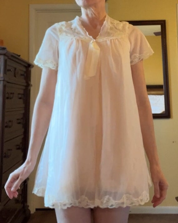 1950s Lingerie Baby Doll Nightgown Set - image 1