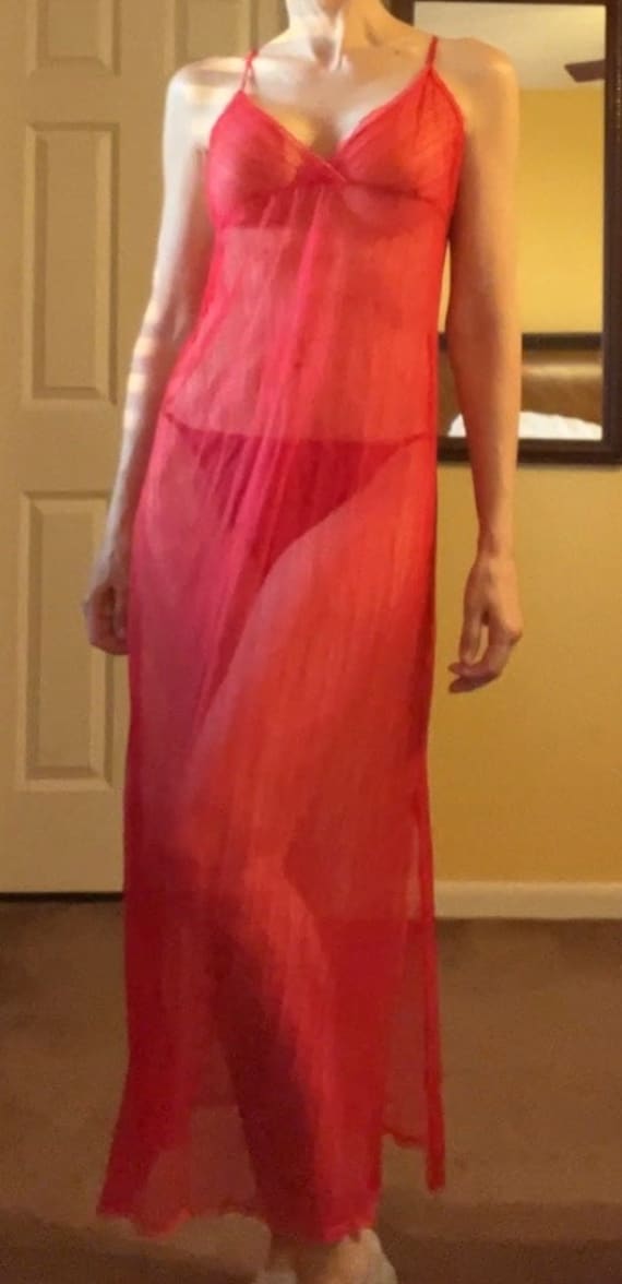 Sheer Red Nightgown - image 1