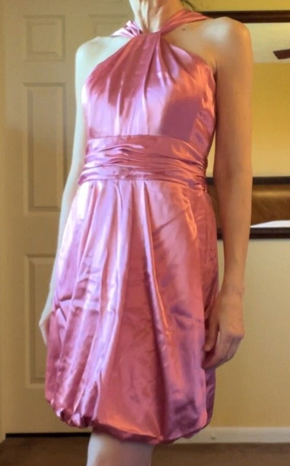 Rose Colored Formal Dress Satin - image 1