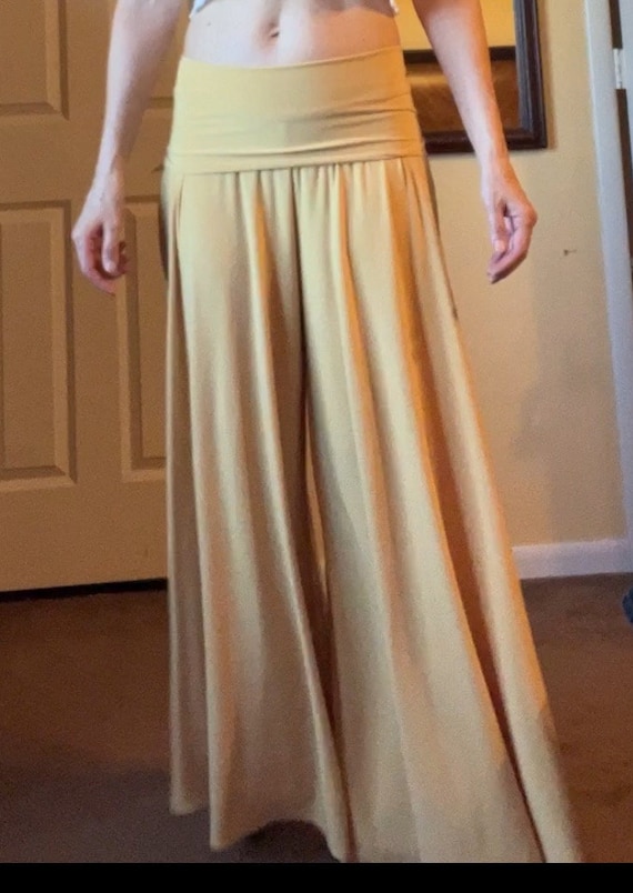 Women’s Gold Palazzo Pants