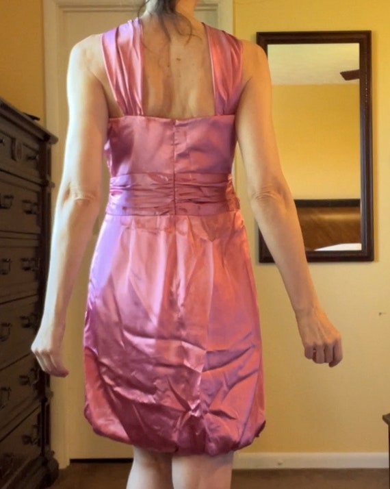 Rose Colored Formal Dress Satin - image 3