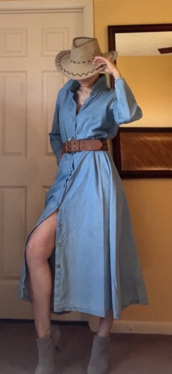 Denim Maxi Dress - image 2