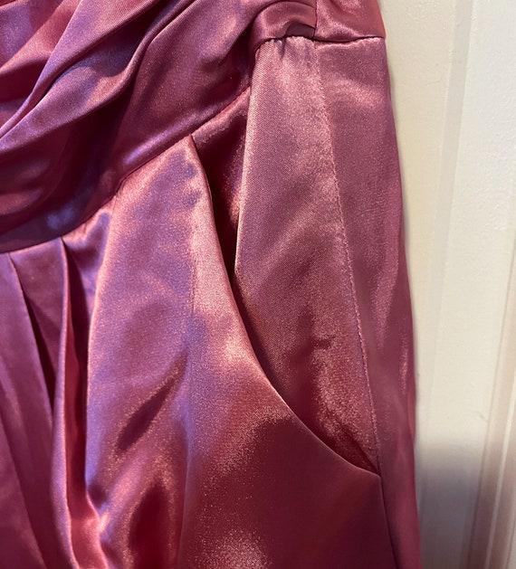 Rose Colored Formal Dress Satin - image 5