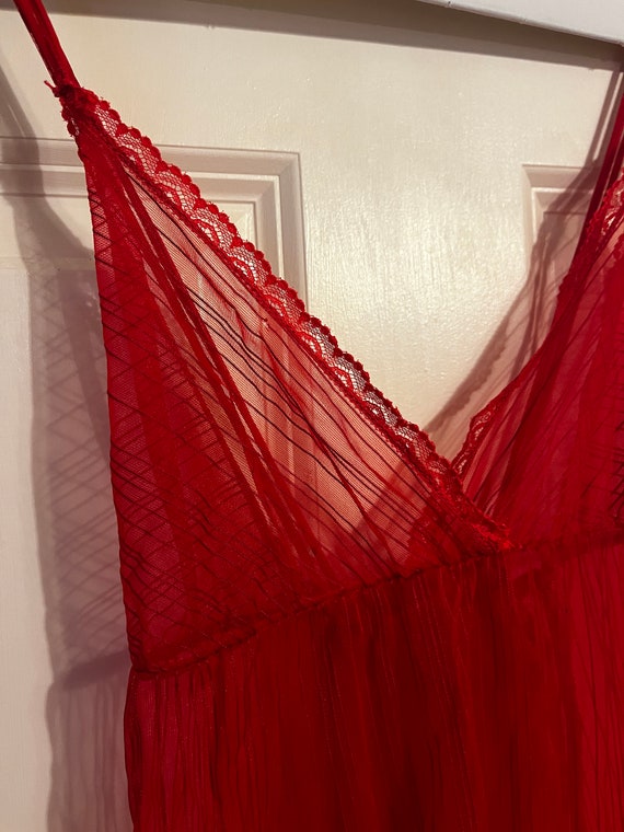 Sheer Red Nightgown - image 4