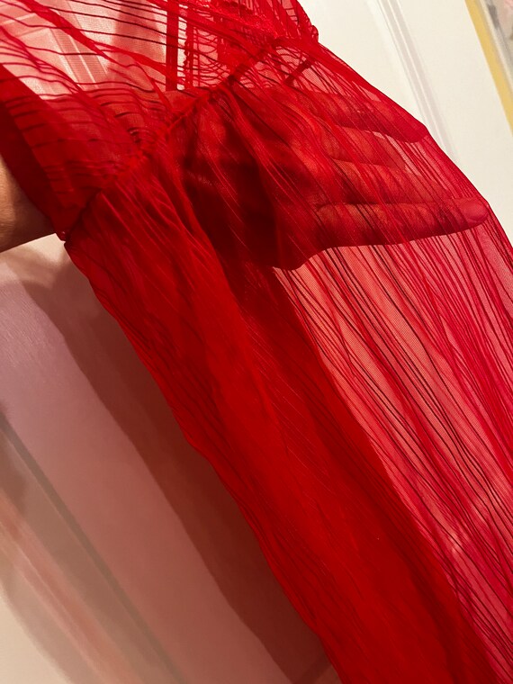 Sheer Red Nightgown - image 5