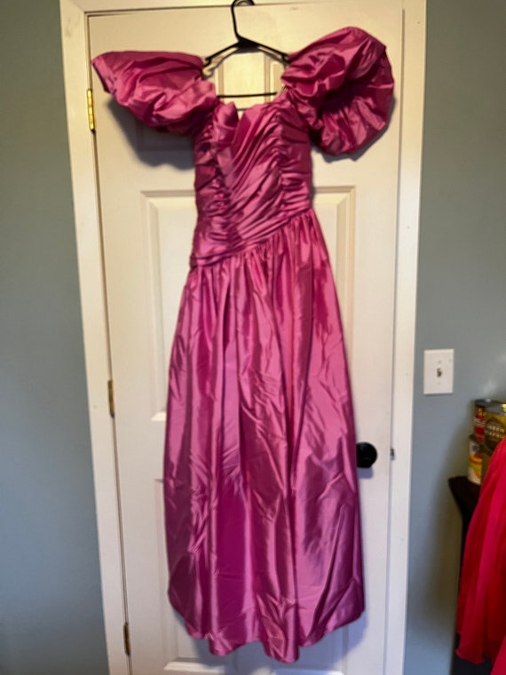 1980's Pink Formal Dress Vintage Gown