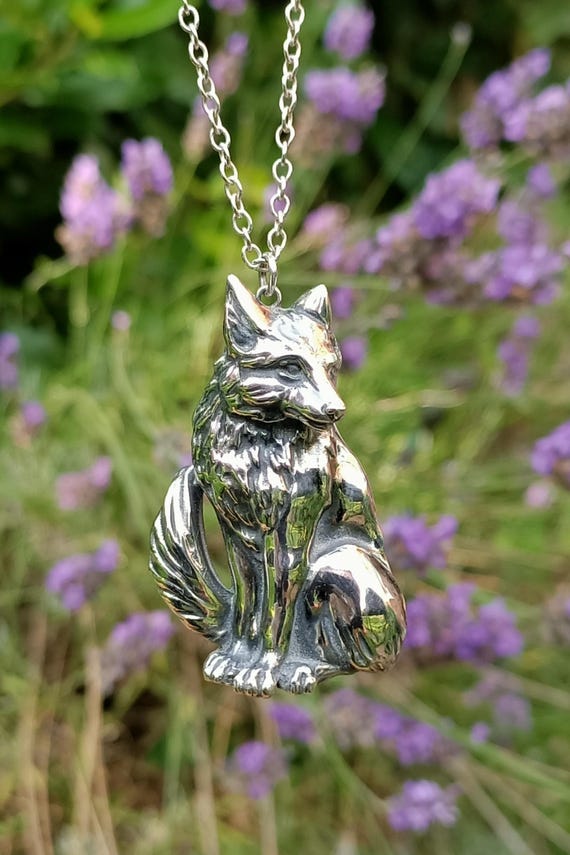 Fox Pendant Necklace | Layering Necklace | Fox Jewellery | Animal Necklace | Fox Gifts | 925 Sterling Silver | Fox Charm Necklace