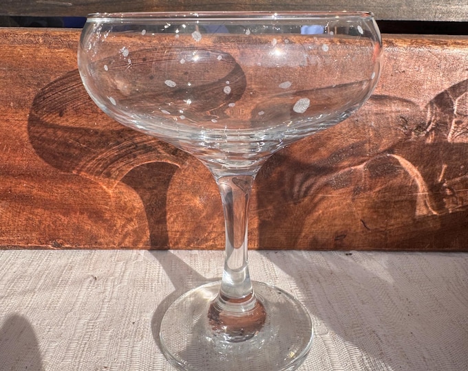 Hand-Etched Custom Coupe Style Champagne Glass