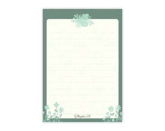 Zielone 4x6 Floral Post-it® Notes Pads - Urocze notatki samoprzylepne, uspokajający estetyczny artykuł piśmienniczy, kobiecy blok listy zakupów, urocze notatniki, artykuły biurowe