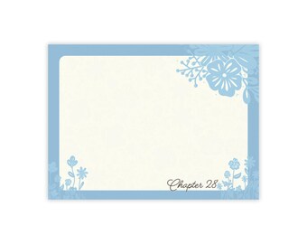 Niebieskie kwiatowe 4x3 samoprzylepne notatki Post-it® - uspokajające artykuły piśmiennicze, akcesorium na biurko, wiosenne kolory, przytulna estetyka, kobiecy styl, urocze notatniki