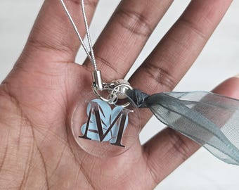 Monogram Simple Flower Phone Charm – Custom Floral Mother's Day Gift, Personalized  Pastel Loop Charm, Handmade Spring Accessory for Her