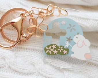 Cute Christian Easter Keychain - Cute Easter Basket Gift | Perfect for Daughters, Bridesmaids, and More! | Bunny at the Cross