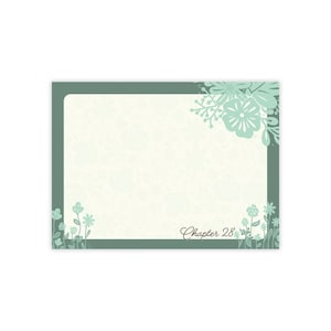 Post-it® 4 x 3 fleurs vertes - Papeterie apaisante, Accessoire de bureau, Couleurs printanières, Esthétique chaleureuse, Style féminin, Joli bloc-notes