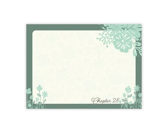 Zielone kwiatowe 4x3 samoprzylepne notatki Post-it® - uspokajające artykuły piśmiennicze, akcesorium na biurko, wiosenne kolory, przytulna estetyka, kobiecy styl, urocze notatniki