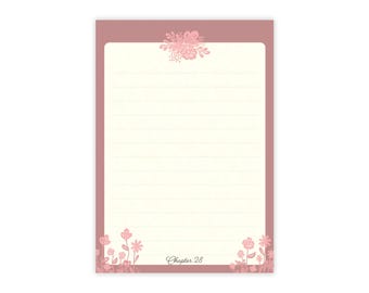 Pink 4x6 Floral Post-it® Note Pads - Cute Sticky Notes, Calming Aesthetic Stationary, Feminine Grocery List Pad, Cute Notepads, Desk Supply