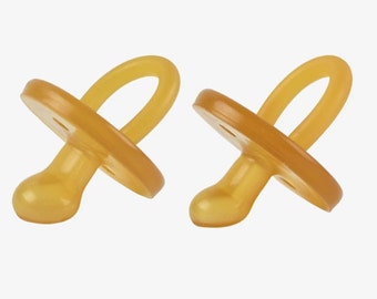 Eco-Piggy Rounded or Orthodontic 100% Rubber Pacifier 0-6m or 6m+ MUST be purchased with any other item in my shop that's at least 5 dollars