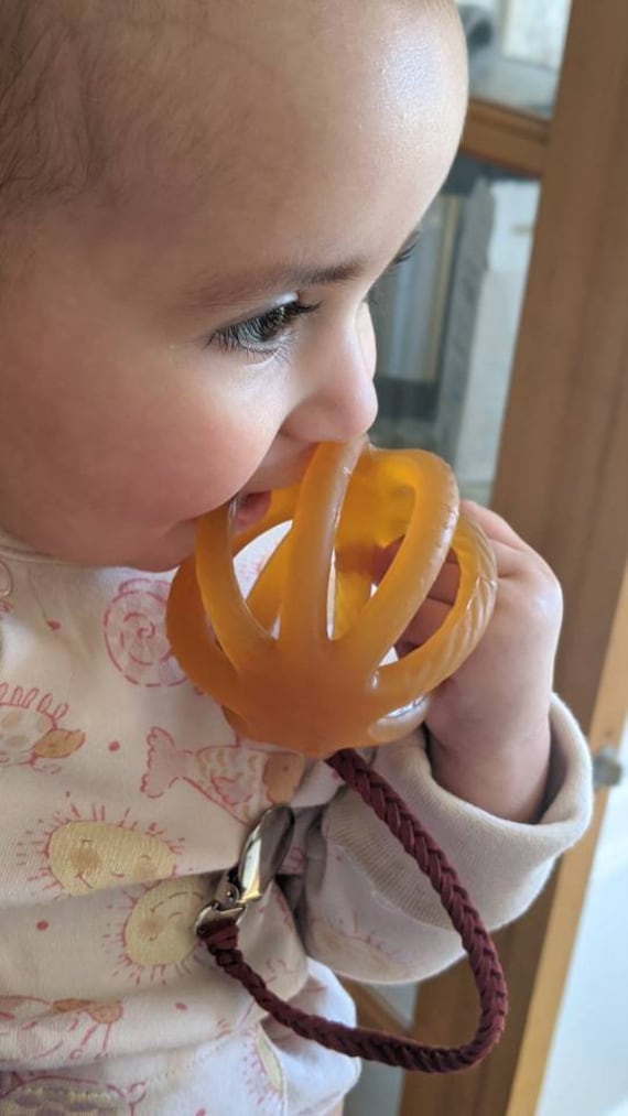 Eco Friendly Rubber Multi-sensory Teething Ring. MUST Be Purchased