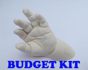 Baby Junior 3D Hand Casting Kit "Budget" | Hand print Footprint | Alginate, Casting Plaster | Body Cast Studio