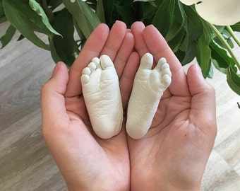 Newborn Baby 3D Hand Moulding Casting Kit | Hand print Footprint | Christmas Gift Idea | Alginate, Casting Plaster | Body Cast Studio