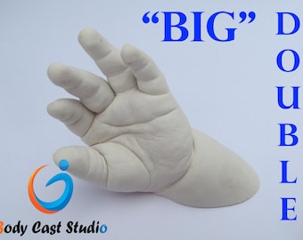 Baby 3D Hand Casting Kit "BIG - DOUBLE" - 2 x Alginate DIY | Hand print Footprint | Alginate Moulding Plaster
