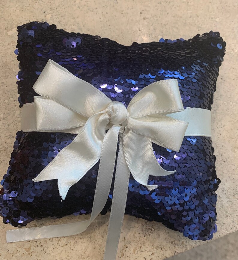 Sequined Flower Girl Baskets and Ring Pillow