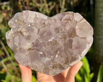 Large Amethyst Crystal Heart | Crystal Druzy Heart | Big Crystal Heart | Amethyst Points | FREE SHIPPING