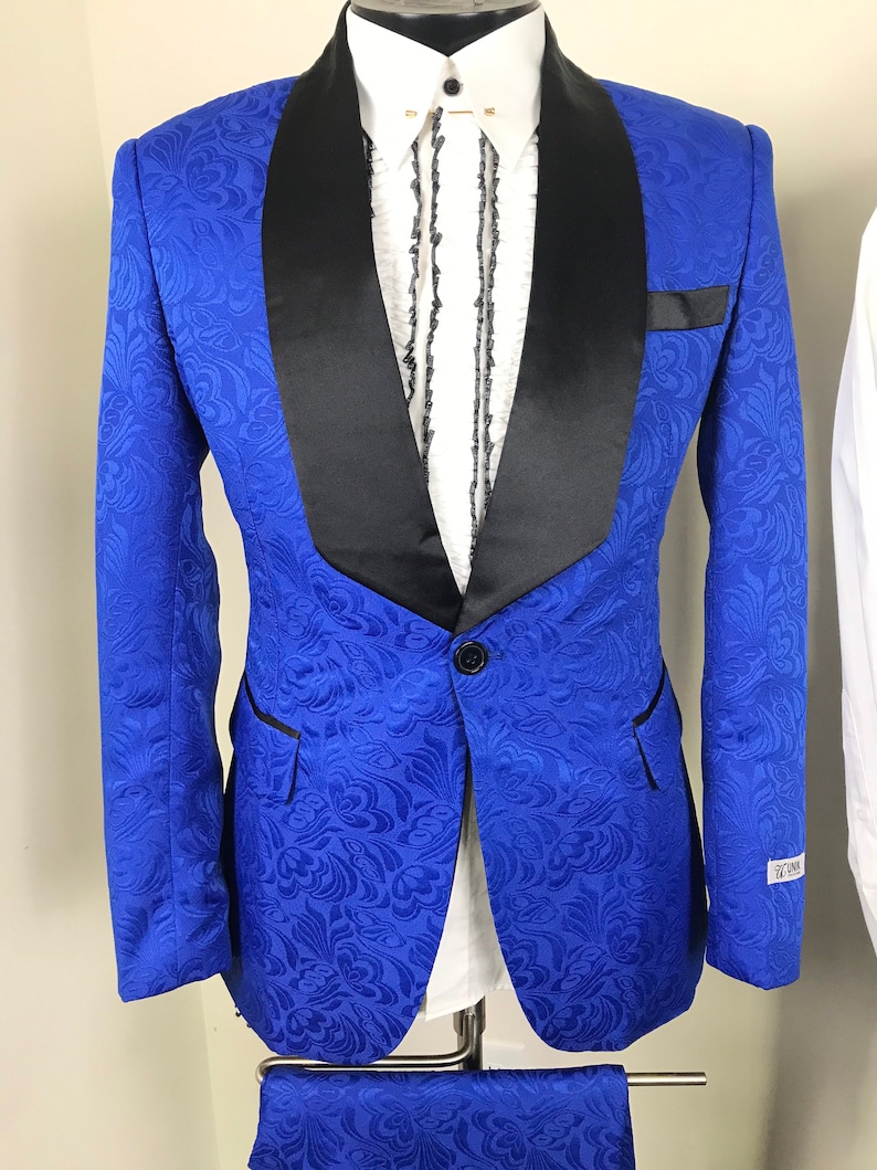 Men's Slim Fit 3-piece Suit: Royal Blue Wedding Groom Outfit - Etsy