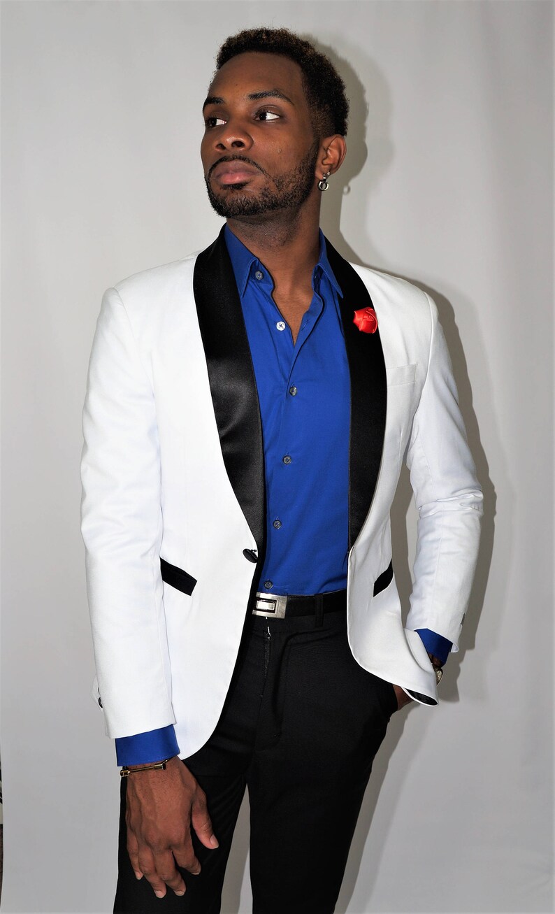 Luxury White Groom Suit Blazer