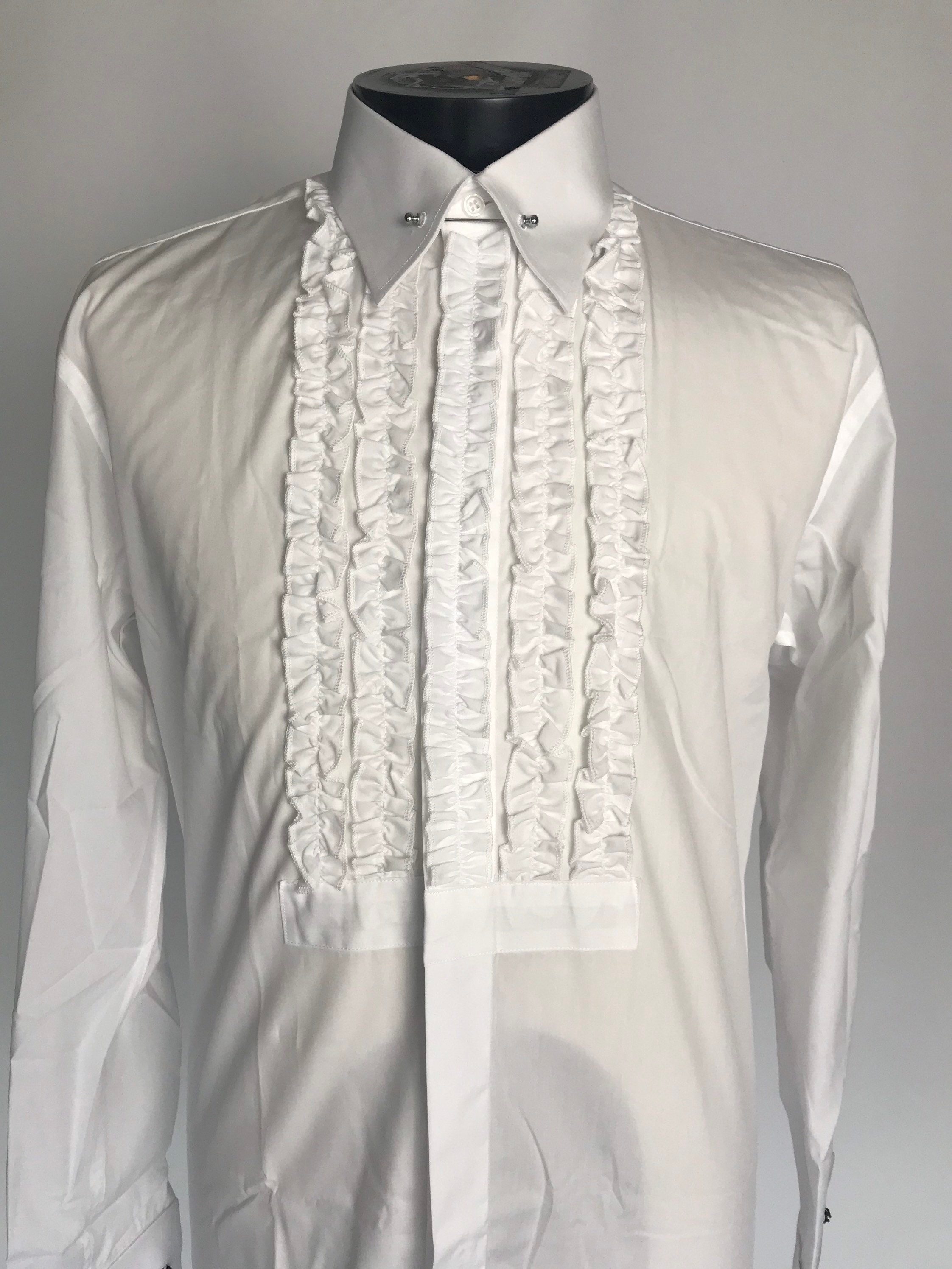 Men All White Luxury Long Cuff Sleeves 