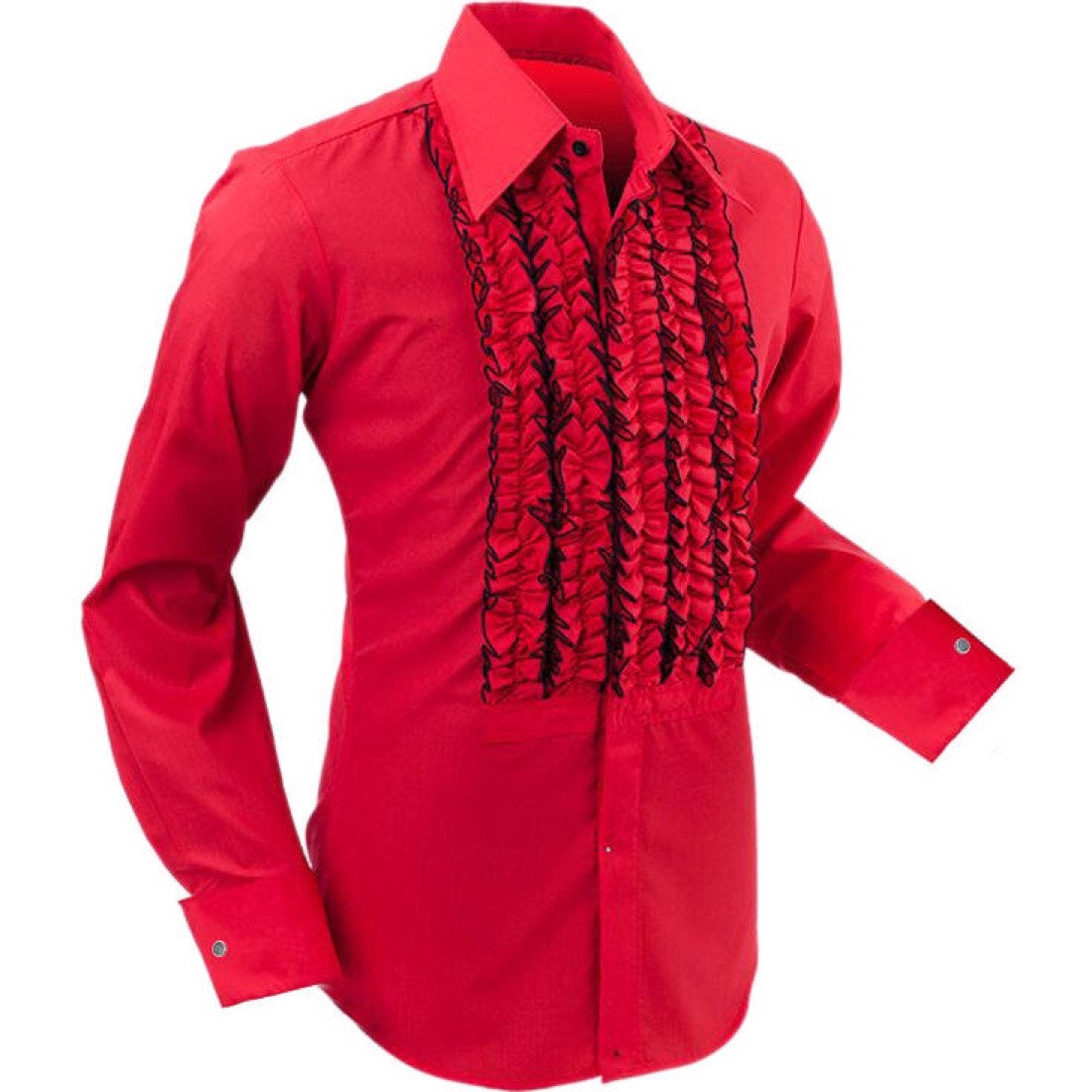 Men Wedding Tuxedo Ruffle // Red Dress Shirt With Cufflink // Tuxedo Shirt  // Shirts for Men // Floral Shirt Men //party Wear Dress Shirt - Etsy