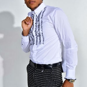 Chemise à volant homme cheap