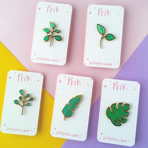 Plant hard enamel pin