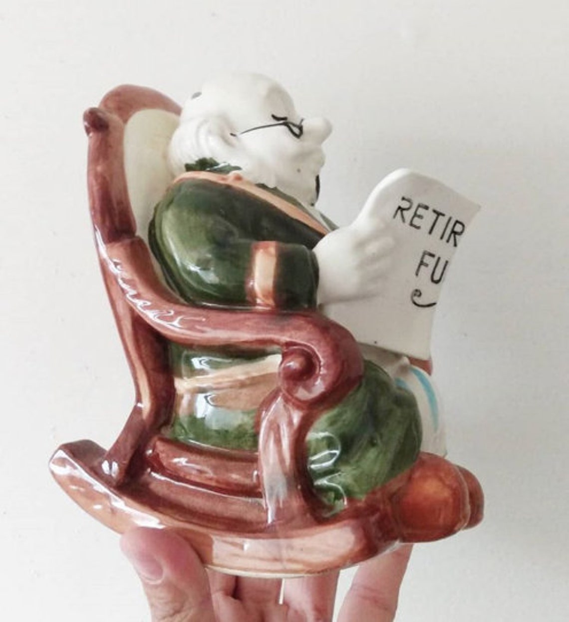 1950s / early 1960s Old man in a rocking chair Retirement Etsy