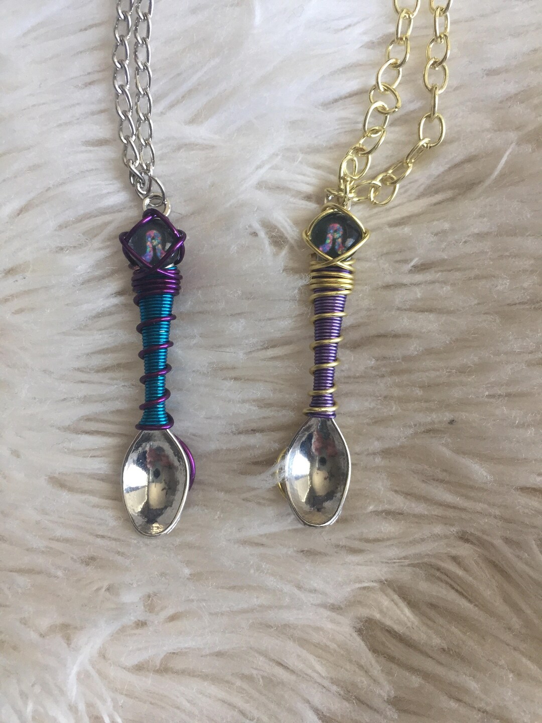 Rave Necklace Customized Pendant + Spoon Inside Lid